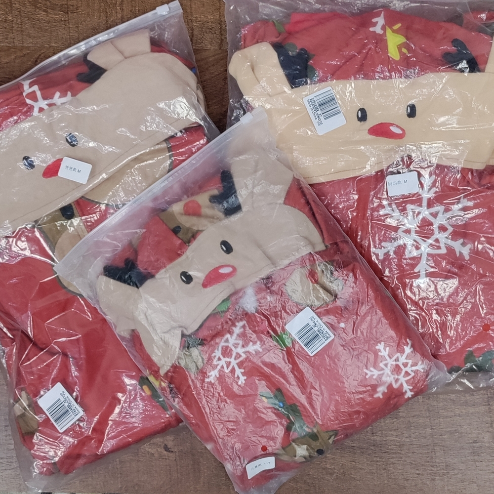 Reindeer Christmas Pajama Onesies - Picture 2 of 2
